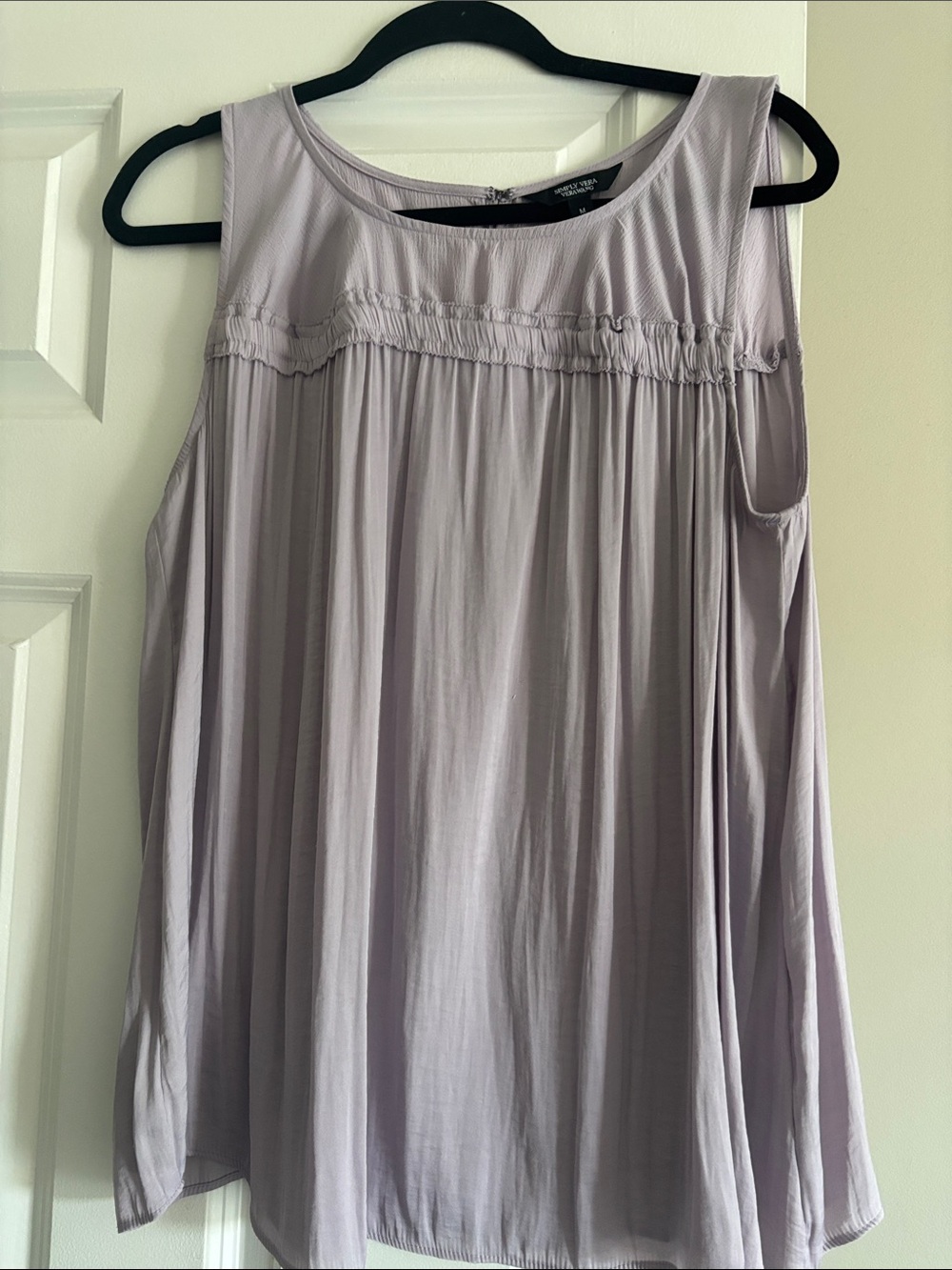 Simply Vera Vera Wang Lavender Sleeveless Smocked Yoke Tunic